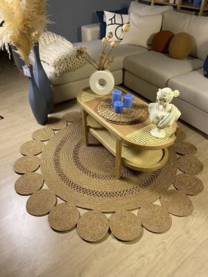 Alternative view of Begonvil Jüt Hasırlı Örgü Kilim