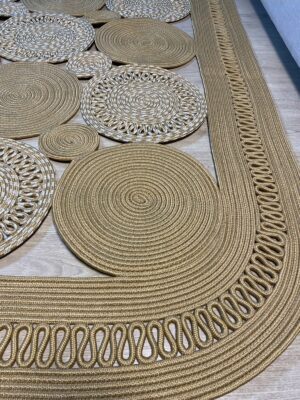 Alternative view of Violaceae Jüt Hasırlı Örgü Kilim