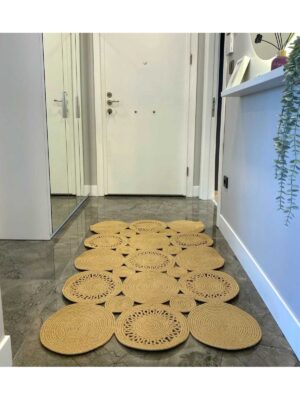 Alternative view of Evvemall Jüt Hasır Yıkanabilir Salon Mutfak Balkon Ve Bahçe Royal Serisi Jüt Kilim Jüt Halı 15