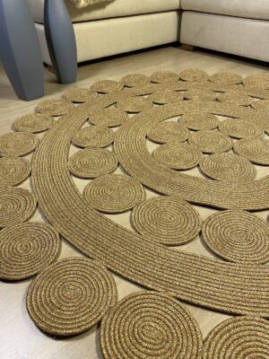 Alternative view of Krizantem Jüt Hasırlı Örgü Kilim