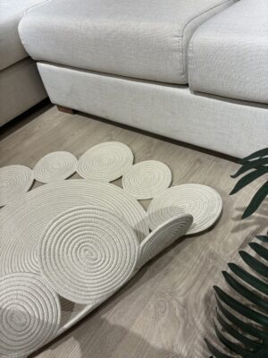 Alternative view of Rhea Jüt Hasırlı El Örgüsü Kilim Halı Hasır Yuvarlak