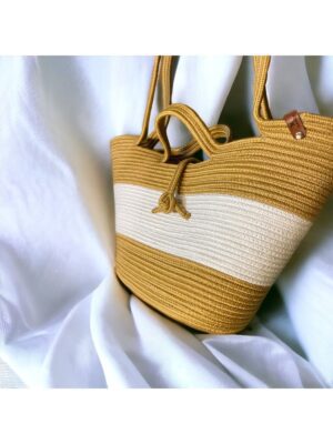 Alternative view of Luna Jüt Hasır Görünümlü Plaj Çantası Jüt Kol Çantası