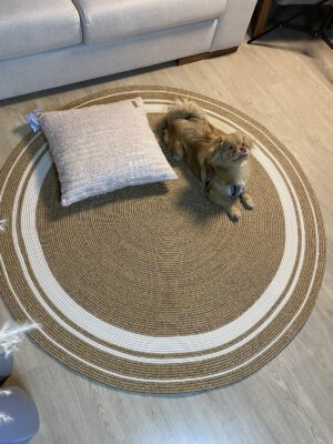 Alternative view of Modern, Hasır, Jüt Desenli, Naturel, Jüt Dekoratif, Kilim, Salon,mutfak Halısı Hediyelik, Ev Eşyası