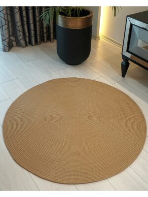 Jüt Yuvarlak Hasır Görünümlü Klasik Halı Kilim