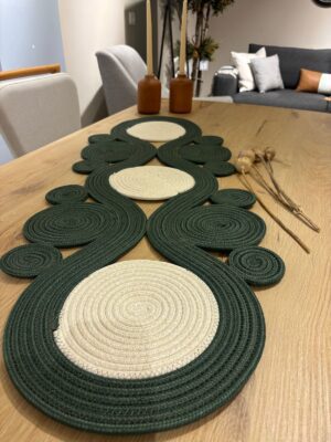 Alternative view of Ahenk Jüt Hasır Görünümlü Runner 40x110, Özel Tasarım Masa Örtüsü, Jüt Ranır, jüt