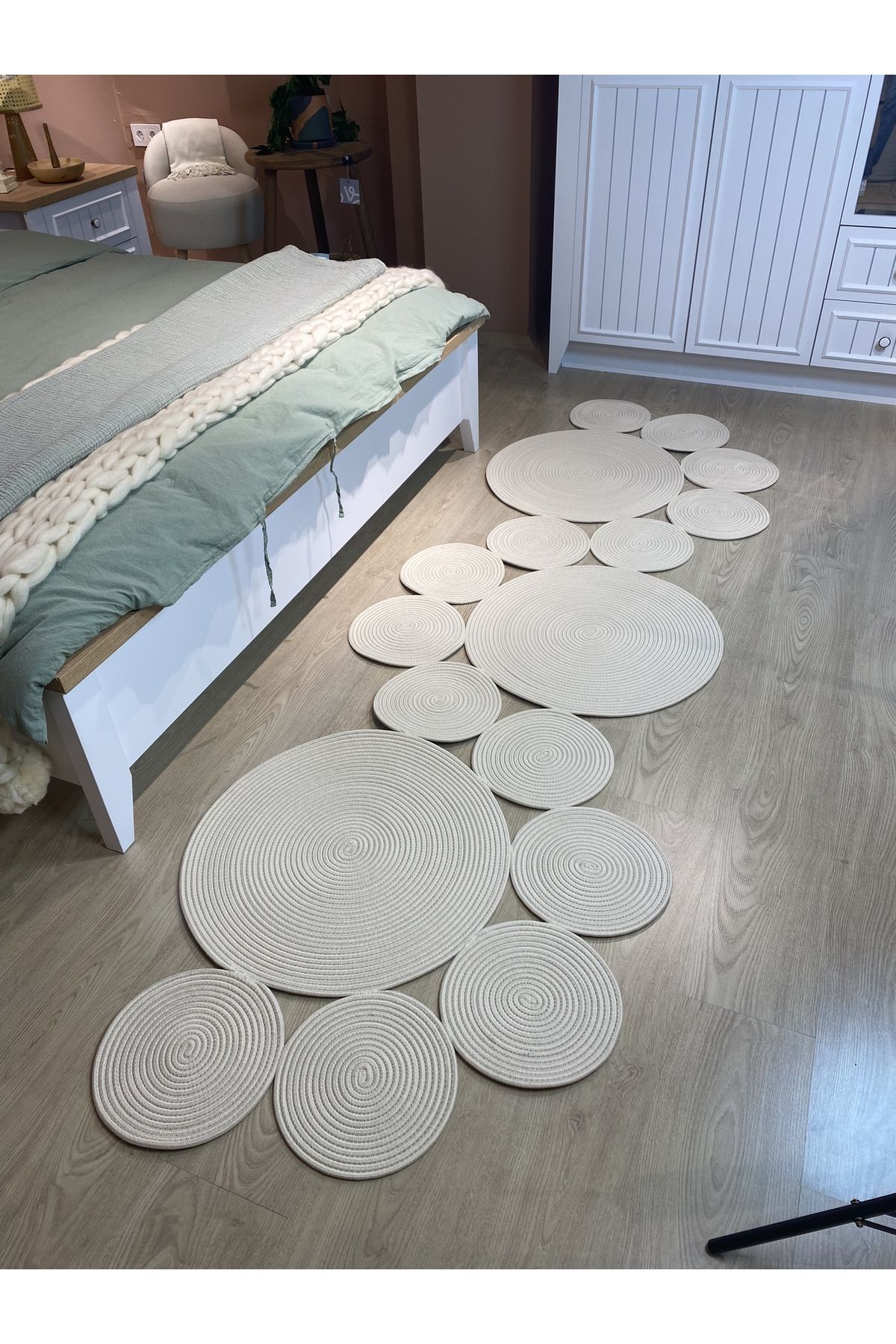 Snake Hasır Jüt Bej Yolluk Halı Kilim - Görsel 4