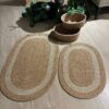 Amsterdam Jüt , Hasır ,banyo Paspas Takımı, 4'lü Banyo Takımı 50 X 80 Cm 40x60 Cm