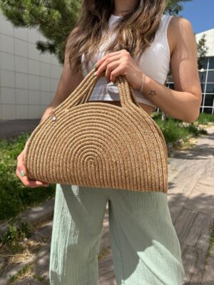 Alternative view of Mia Hasır Jüt Clutch Çanta