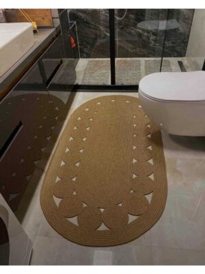 Melia Jüt Hasırlı El Örgüsü Kilim
