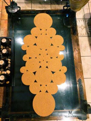 , 40 X 90cm Hasır Jüt Halat Salon Sehpa Örtüsü, Mutfak Masa Örtüsü / Runner / Ranır