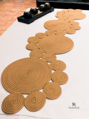 Alternative view of , 25 X 100cm, Hasır Jüt Desenli Isıya Dayanıklı Dekoratif Runner / Ranır