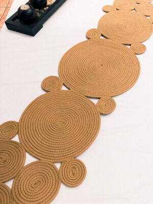 Alternative view of 30 X 130cm, Hasır Jüt Desenli Isıya Dayanıklı Dekoratif Runner