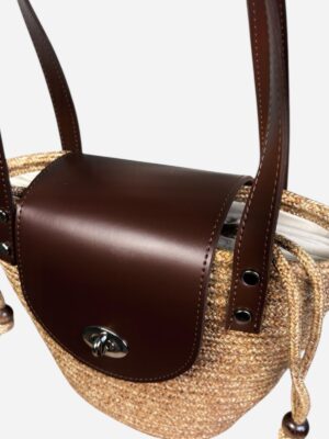 Alternative view of Lily Jüt Hasır Görünümlü Iç Astarlı Omuz Çantası