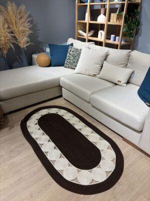 Alternative view of Cookie Jüt Hasırlı El Örgüsü Kilim
