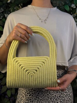 Soft Mini Jüt Hasır Portföy Clutch El Çantası Yazın Modası