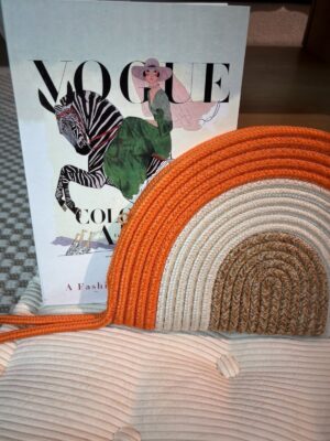 Alternative view of Moss Fermuarlı Hasır Jüt Vegan Clutch Çanta