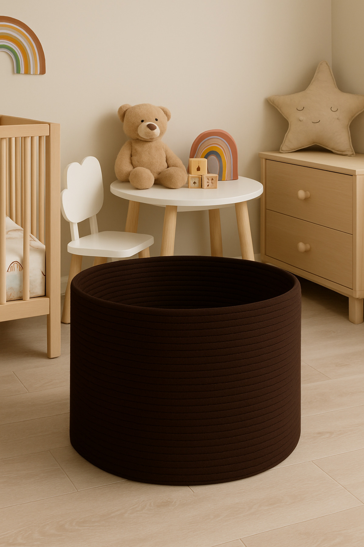 Amaterasu Halat Sepet – 40x30 cm – Dekoratif & Çok Amaçlı Organizer Kendinden Saplı, Çocuk O. Salon - Görsel 3