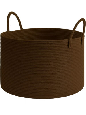 Alternative view of Clover Özel Pamuklu Saplı Jüt Battaniye Sepeti Hasır Oyuncak Sepeti Jüt Çamaşır Sepeti 40-30