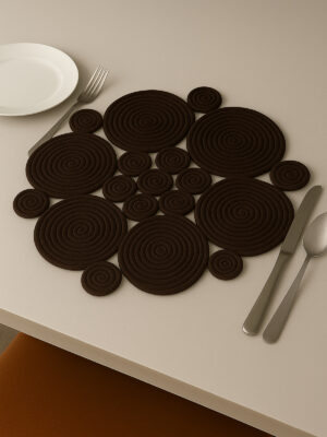 Mercury Hasır Jüt Yuvarlak Runner 65x65