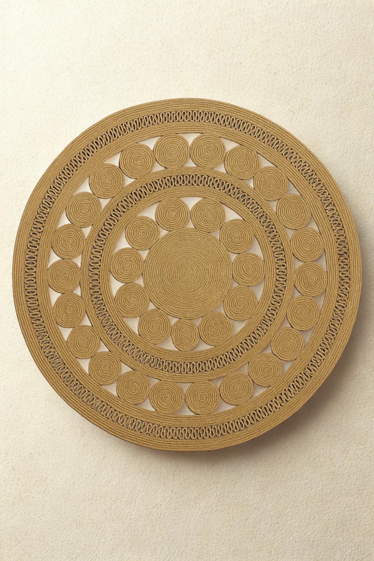 Double Dsy El İşçiliği Özel Tasarım Yuvarlak Hasır Kilim – Zamansız ve Prestijli Dekor HALI KİLİM - Görsel 4