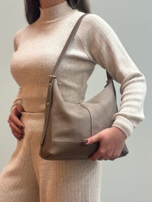 Alternative view of Moka %100 Hakiki Deri Şık Detaylı Omuz Çantası