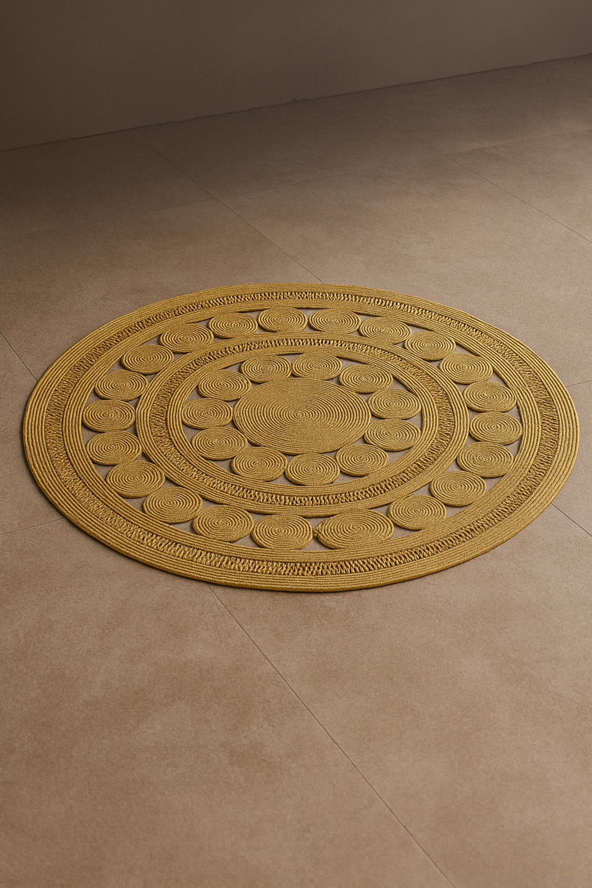 Double Dsy El İşçiliği Özel Tasarım Yuvarlak Hasır Kilim – Zamansız ve Prestijli Dekor HALI KİLİM - Görsel 7