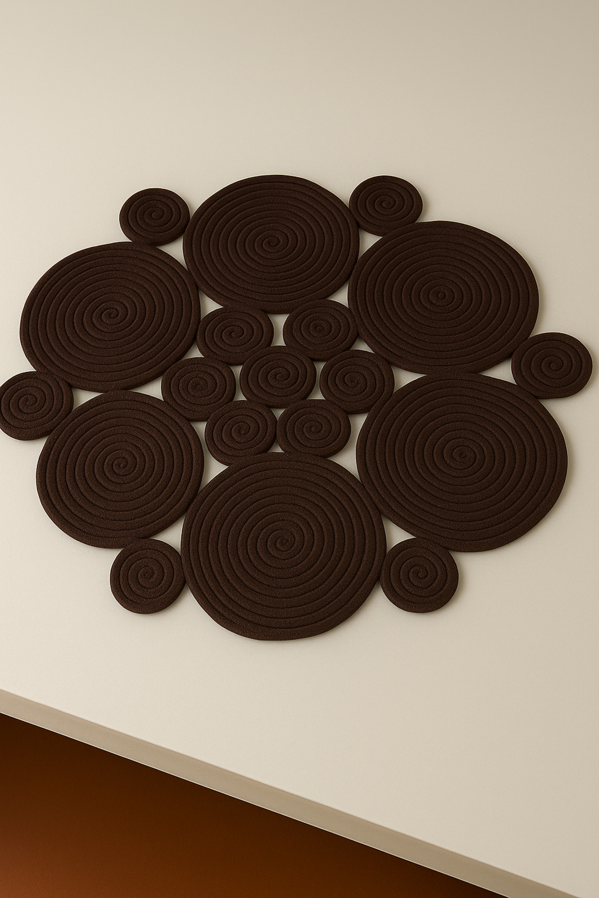 Mercury Hasır Jüt Yuvarlak Runner 65x65 - Görsel 2