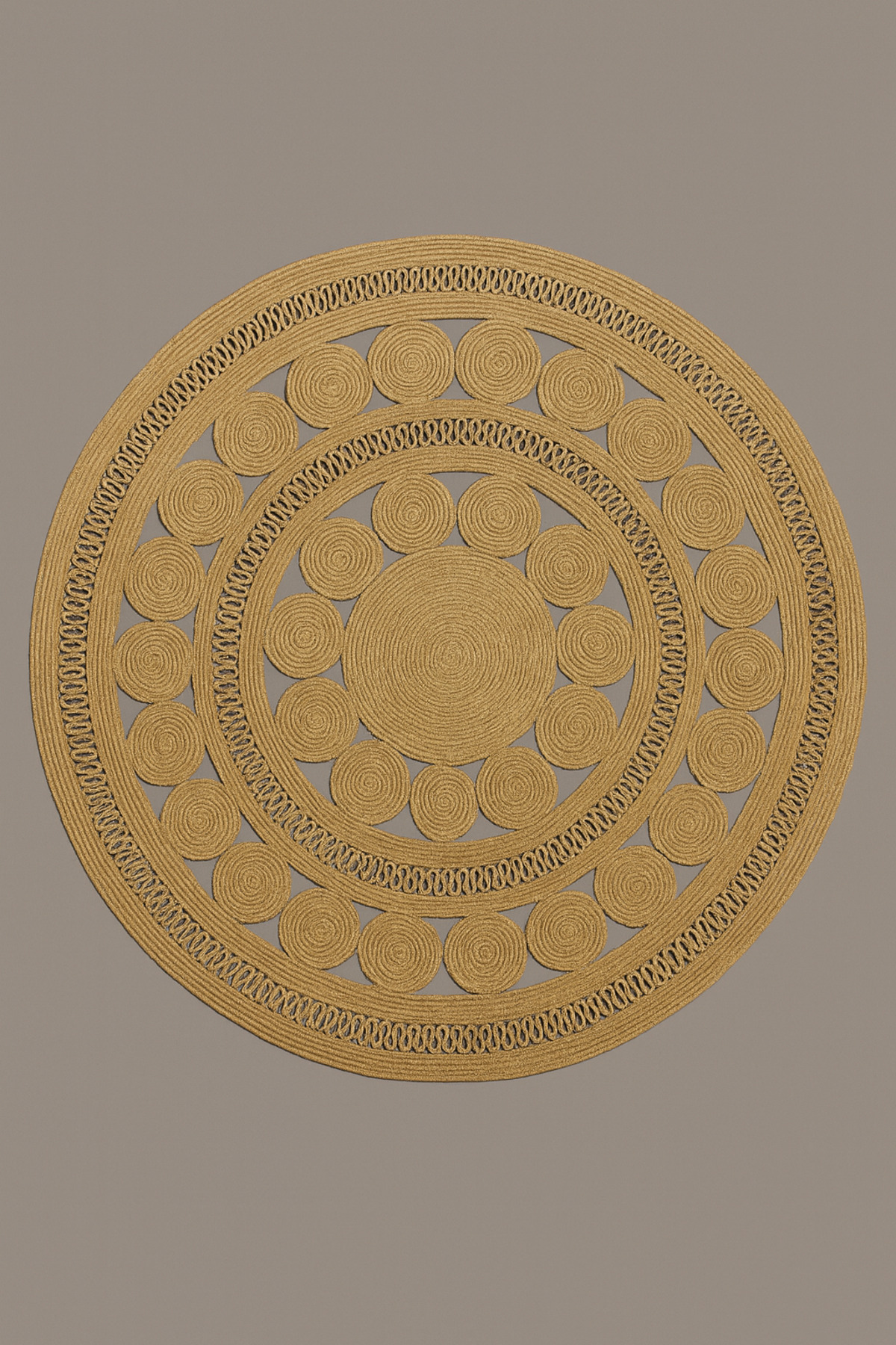 Double Dsy El İşçiliği Özel Tasarım Yuvarlak Hasır Kilim – Zamansız ve Prestijli Dekor HALI KİLİM - Görsel 8