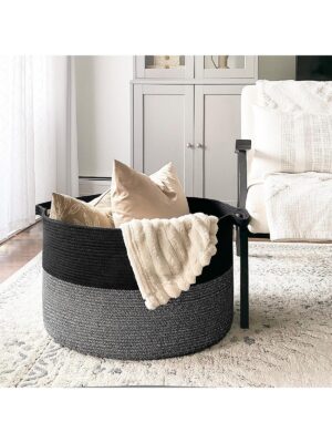 Amaterasu Jüt Hasır Sepet, Düzenleyici Sepet, Hasır Dokuma Sepet 40cm x 30cm