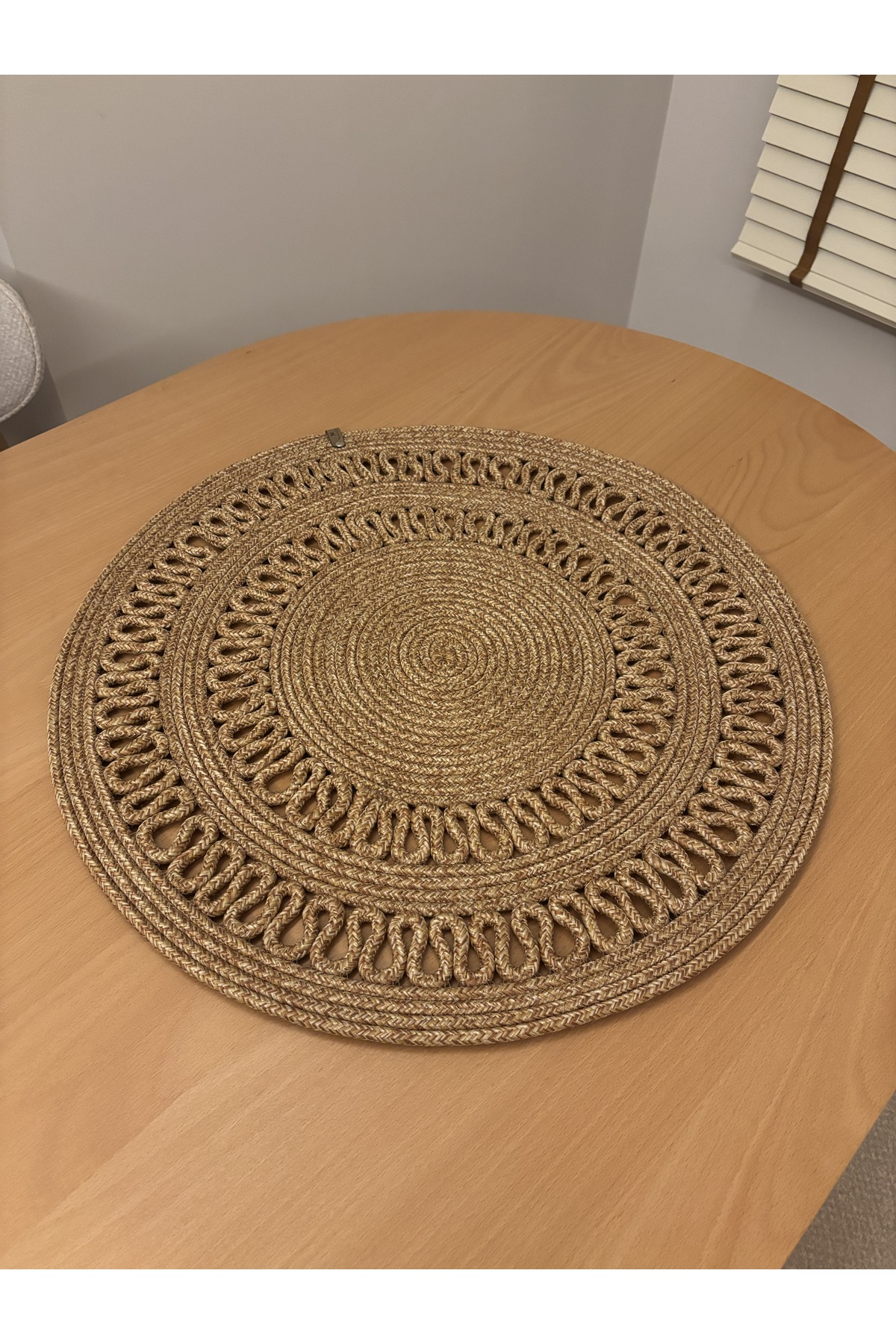 Arion Hasır Jüt Yuvarlak Runner 60x60 - Görsel 4