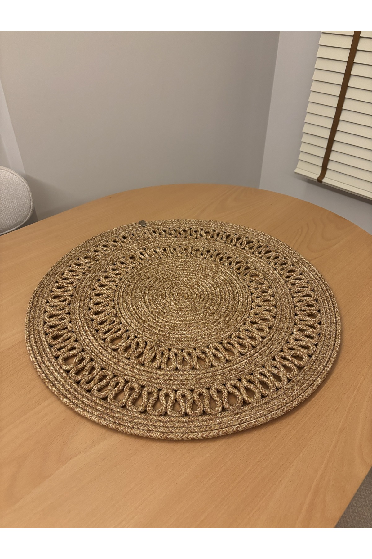 Arion Hasır Jüt Yuvarlak Runner 60x60 - Görsel 6