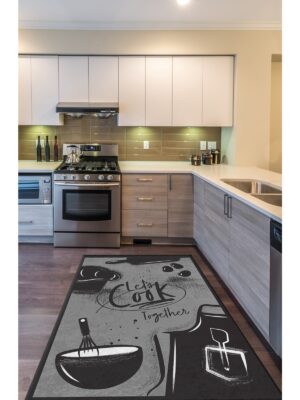 Chef Koleksiyon Cooking Mutfak Halıları, Mutfak Yollukları, Kaymaz Pamuk Taban Yıkanabilir Halılar