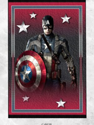 Alternative view of Dijital Baskı Kaymaz Taban Makinede Yıkanabilir Kaptan Amerikalı Desenli Çocuk Odası Halısı