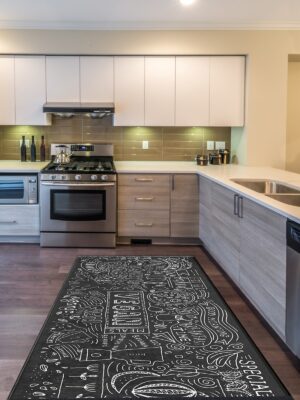 Chef Koleksiyon Mutfak Halıları, Mutfak Yollukları, Kaymaz Pamuk Taban Yıkanabilir Halılar