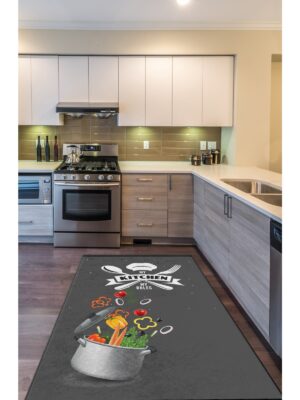 Chef Koleksiyon My Rules Mutfak Halıları, Mutfak Yollukları, Kaymaz Pamuk Taban Yıkanabilir Halılar