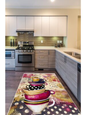 Chef Koleksiyon Mutfak Halıları, Mutfak Yollukları, Kaymaz Pamuk Taban Yıkanabilir Halılar