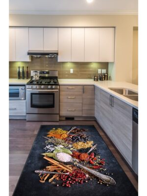 Chef Koleksiyon Mutfak Halıları, Mutfak Yollukları, Kaymaz Pamuk Taban Yıkanabilir Halılar