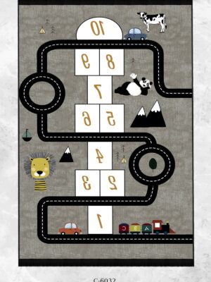 Alternative view of Dijital Baskı Kaymaz Taban Makinede Yıkanabilir Öğretici Trafik Yollu Desenli Çocuk Odası Halısı