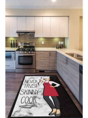 Chef Koleksiyon Kitchen Mutfak Halıları, Mutfak Yollukları, Kaymaz Pamuk Taban Yıkanabilir Halılar