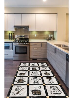 Chef Koleksiyon Mutfak Halıları, Mutfak Yollukları, Kaymaz Pamuk Taban Yıkanabilir Halılar