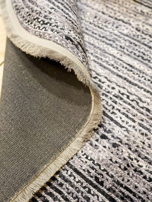 Alternative view of Gri Jüt Multi Desen Dijital Baskı Yıkanabilir Kaymaz Taban Leke Tutmaz Oval Jut Desen Halı Kilim