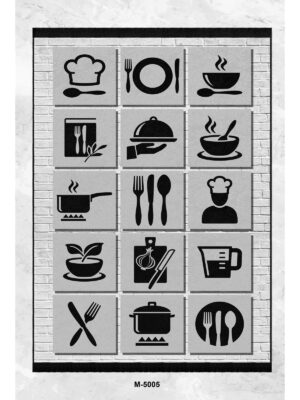 Alternative view of Chef Koleksiyon Mermerli Mutfak Halıları, Mutfak Yollukları, Kaymaz Pamuk Taban Yıkanabilir Halılar