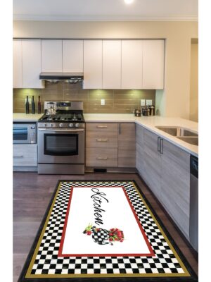 Chef Koleksiyon Mutfak Halıları, Mutfak Yollukları, Kaymaz Pamuk Taban Yıkanabilir Halılar