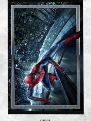 Dijital Baskı Kaymaz Taban Makinede Yıkanabilir Spiderman Örümcek Adamlı Desenli Çocuk Odası Halısı