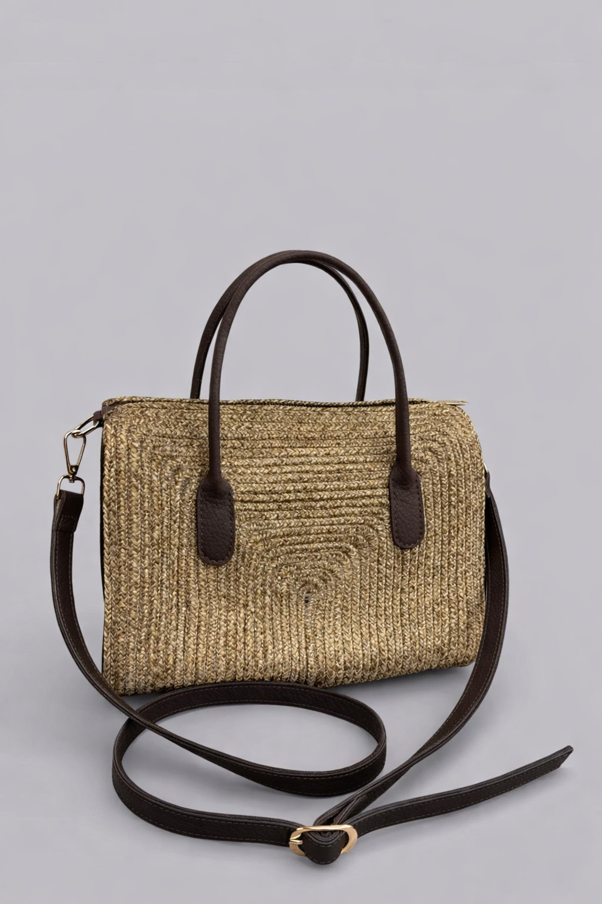 Alternative view of Corda Ekstra Hafif Halat Örgü Hakiki Deri Detaylı Kadın El ve Omuz Çantası