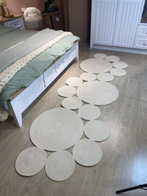 Snake Hasır Jüt Bej Yolluk Halı Kilim – görsel 11