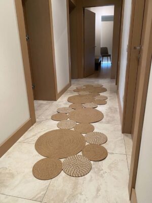 Snake Hasır Jüt Bej Yolluk Halı Kilim – görsel 16