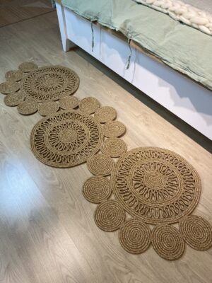 Snake Hasır Jüt Bej Yolluk Halı Kilim – görsel 18