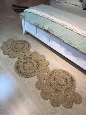 Snake Hasır Jüt Bej Yolluk Halı Kilim – görsel 20