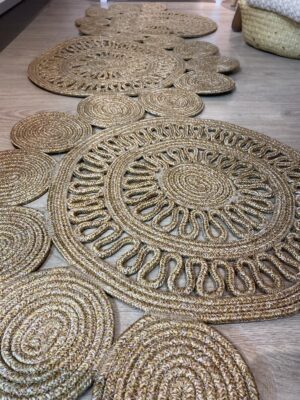 Snake Hasır Jüt Bej Yolluk Halı Kilim – görsel 22